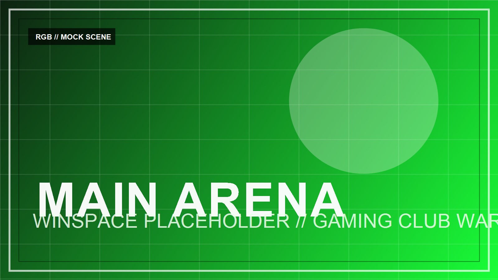 Placeholder strefy arena w klubie gamingowym